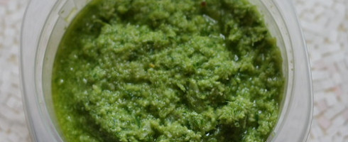 Who Brought the Gum: Garlic Scape Pesto