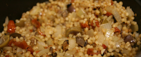 Fast and Substantial: Pearl Couscous Pilaf with Dried Tomatoes