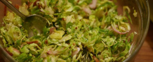 Favorite New Salad: Shaved Brussels Sprouts with Lemon